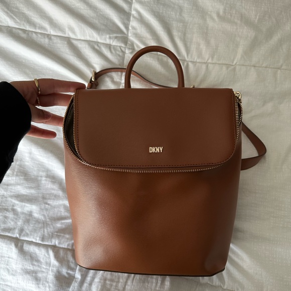 Dkny Bags Dkny Vegan Leather Backpack Poshmark